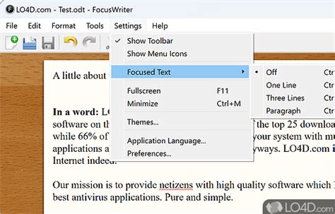 Completely Access of Portable Focuswriter 1.6.4
